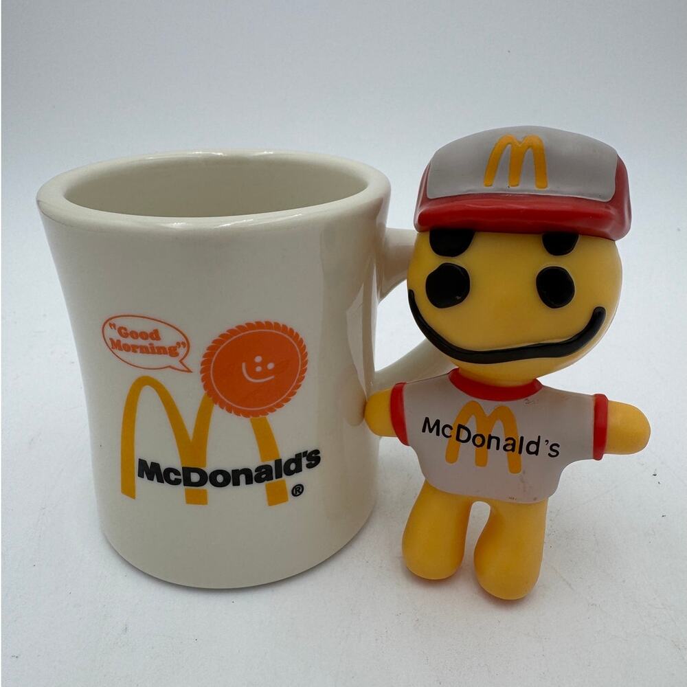 Vtg McDonalds Mug "Good Morning" M Ware & Cactus Plant Flea Market Figure Buddy